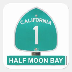 California Highway 1 Halbe Moon Bay Stickers