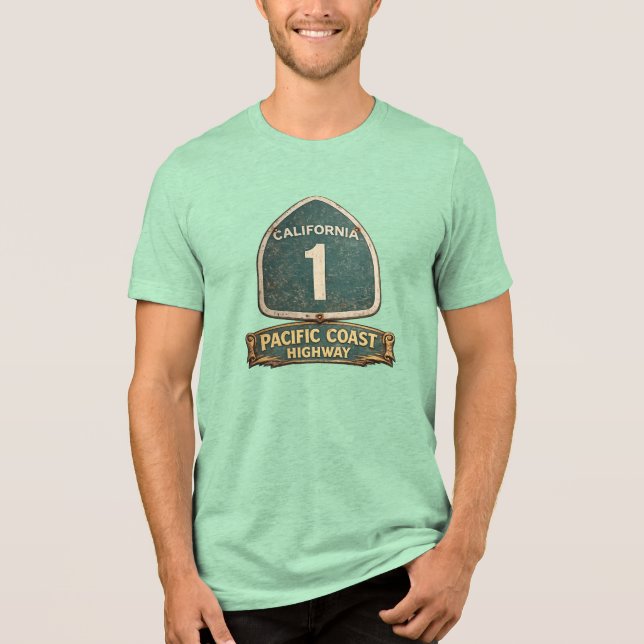 California Highway one Pacific Coast Highway Tri-Blend Shirt (Vorderseite)
