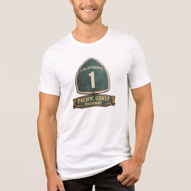California Highway one Pacific Coast Highway Tri-Blend Shirt (Vorderseite)
