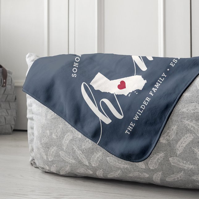 California Home State Personalized Sherpadecke (Von Creator hochgeladen)