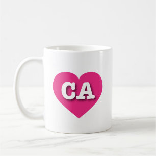 California Hot Pink Heart - I Liebe CA Kaffeetasse