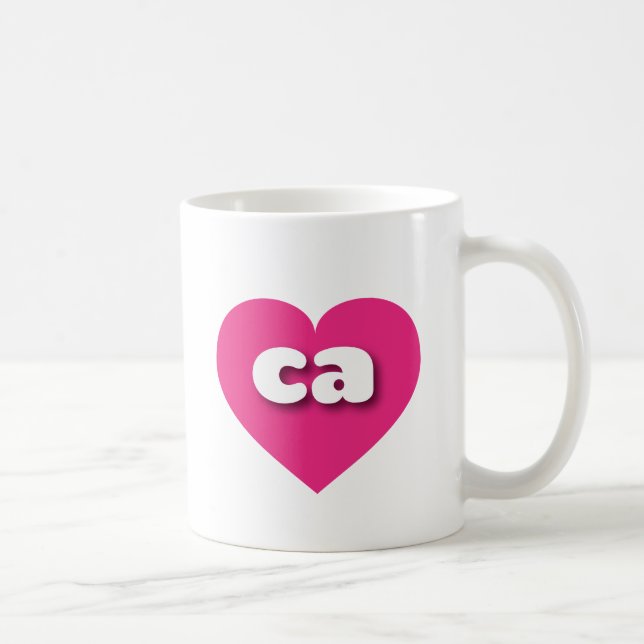 California hot pink heart - I Liebe ca Kaffeetasse (Rechts)