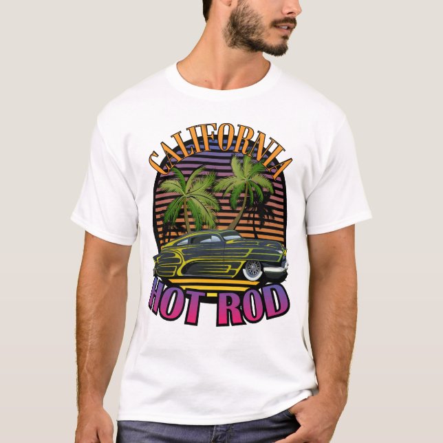 CALIFORNIA HOT ROD AUTO EHEMALIGE PALMIER LOGO T-Shirt (Vorderseite)