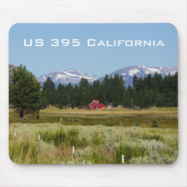 California HWY 395 Landschaft Mousepad (Vorne)