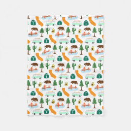 California Icons Fleecedecke