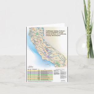 California Indian Culture Areas - Notecard Karte