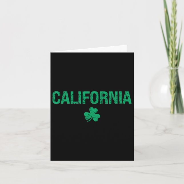 California Irish Kleeblatt St Patrick's Day Karte (Vorderseite)