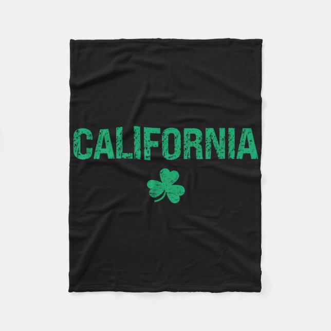 California Irish Shamrock St. Patrick's Day  Fleecedecke (Vorderseite)