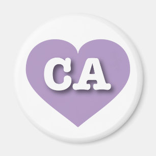 California Lavender Heart - I Liebe CA Magnet