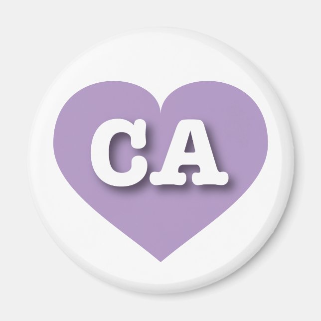 California Lavender Heart - I Liebe CA Magnet (Vorne)