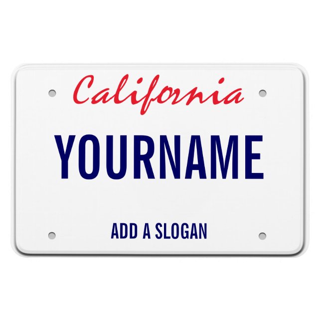 California License Plate (personalisiert) Magnet (Horizontal)
