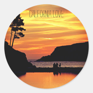 California Liebe Beach Sunset Sticker