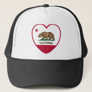 California Liebe - California Flag Herz Truckerkappe