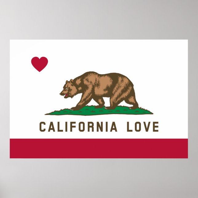 California Liebe Flag Poster (Vorne)