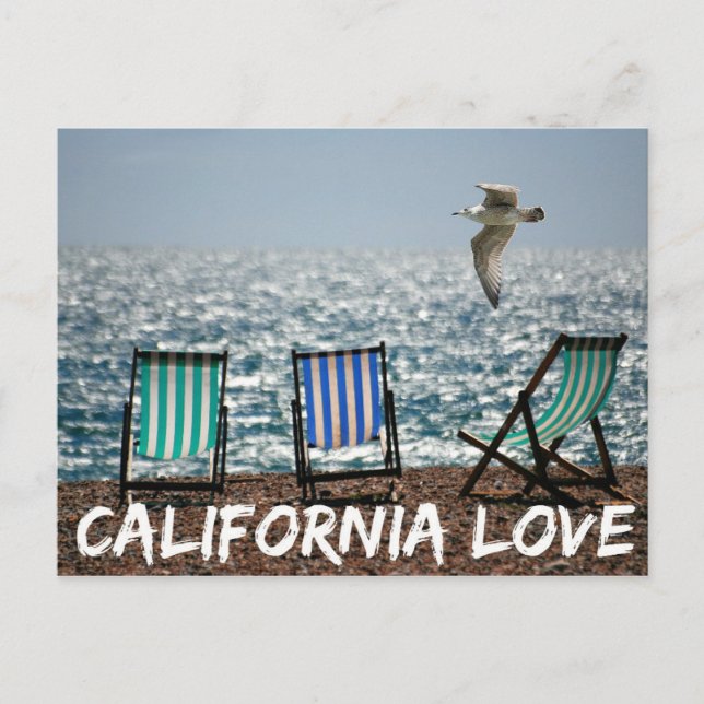 California Liebe Postcard Postkarte (Vorderseite)