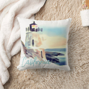 California Lighthouse Sunset Malerei Kissen
