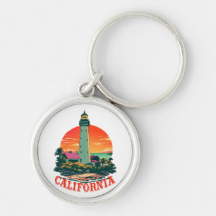 California Lighthouse Sunset View Schlüsselanhänger