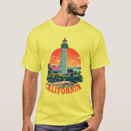 California Lighthouse Sunset View T-Shirt