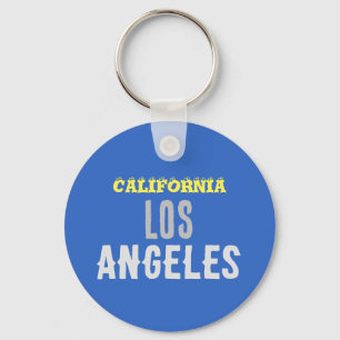 California Los Angeles City USA Retro Vintage Blue Schlüsselanhänger