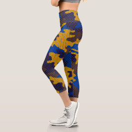 California Los Angeles Coastal Bear camo Capri Leggings