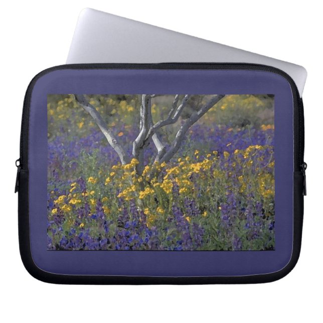 California Lupine & Poppies Laptop Sleeve (Vorderseite)