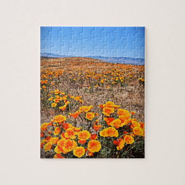 California Mohnfelder - Blume - 8x10 - 110 Stk. Puzzle (Vertikal)