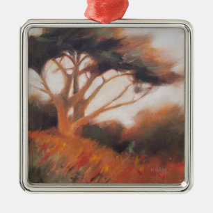California Monterey Cypress Trees Silbernes Ornament