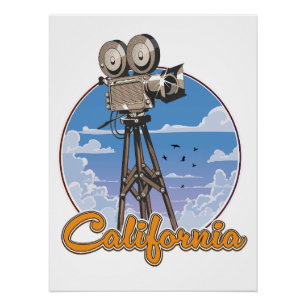 California Movie Camera Poster