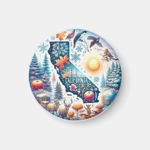 California Nature Winter Magnet