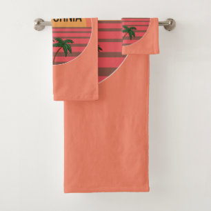California Niedlich Design Geschenkideen Sunset Pa Badhandtuch Set