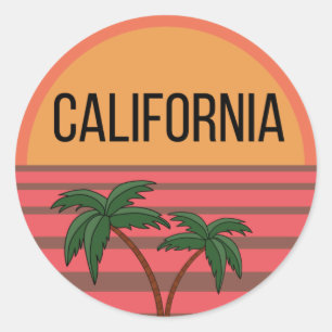 California Niedlich Design Geschenkideen Sunset Pa Runder Aufkleber