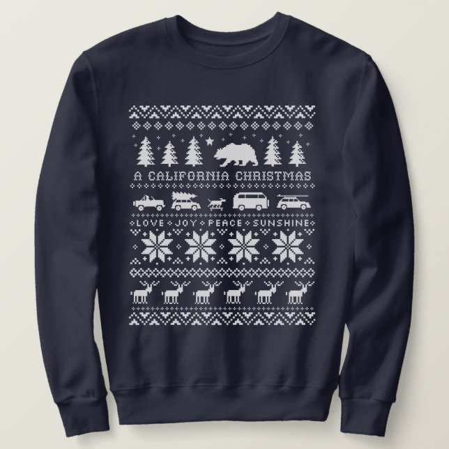 California Niedlich Ugi Weihnachtsfeiertag Sweatsh Sweatshirt (Design vorne)