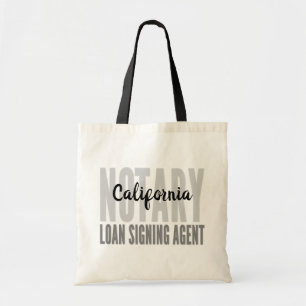 California Notary Loan Signing Agent Black Schrift Tragetasche