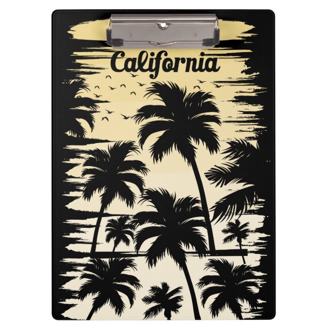 California Palm Tree Klemmbrett (Vorderseite)