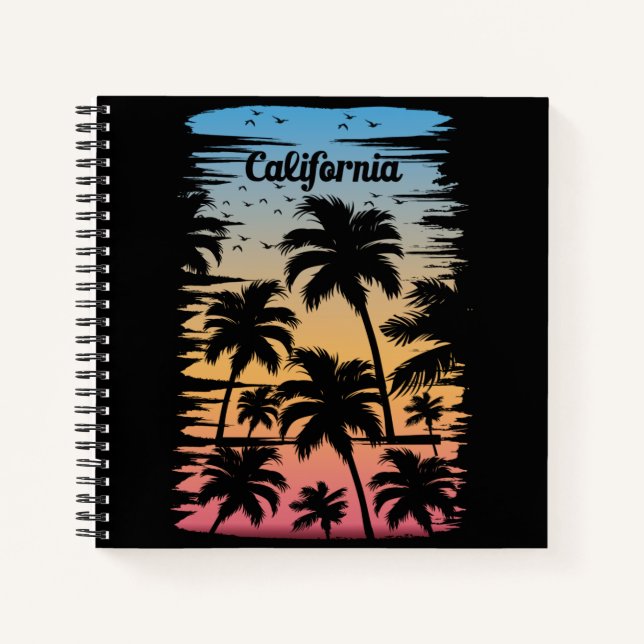 California Palm Tree Notizbuch (Vorderseite)