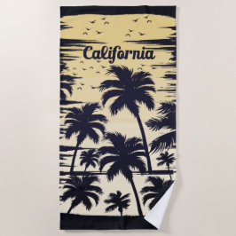 California Palm Tree Strandtuch