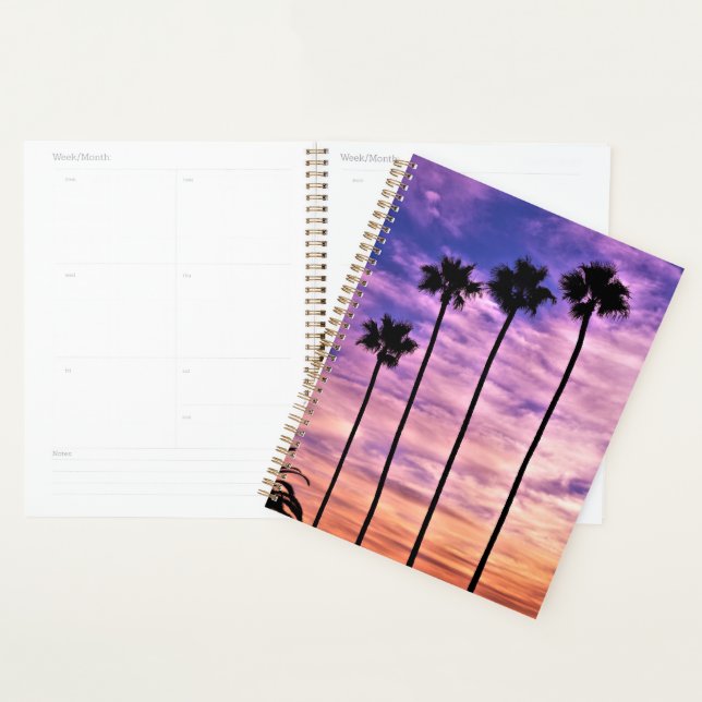 California Palm Tree Sunset Planer (Anzeige)