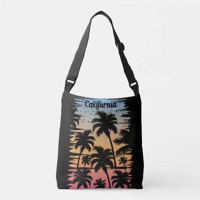 California Palm Tree Tragetaschen Mit Langen Trägern (Vorderseite)