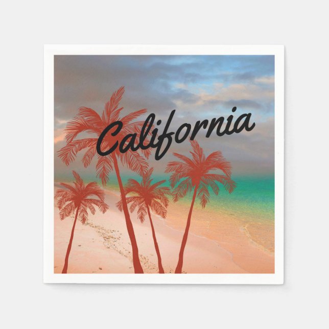 California Paper Napkin Serviette (Vorderseite)
