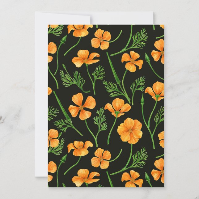 California Pappi, sommerliche Blume, Orange (Vorderseite)