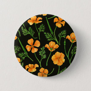 California Pappi, sommerliche Blume, Orange Button