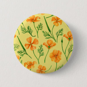 California Pappi, sommerliche Blume, Orange Button