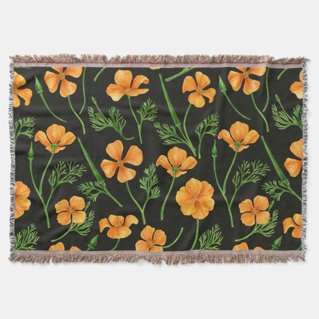 California Pappi, sommerliche Blume, Orange Decke (Vorderseite)