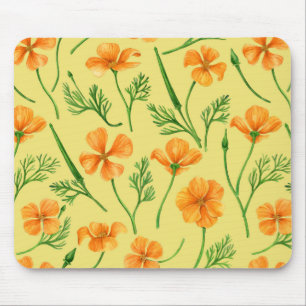 California Pappi, sommerliche Blume, Orange Mousepad
