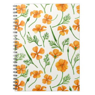 California Pappi, sommerliche Blume, Orange Notizblock