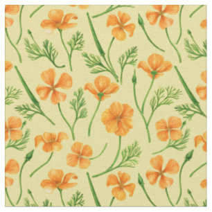 California Pappi, sommerliche Blume, Orange Stoff