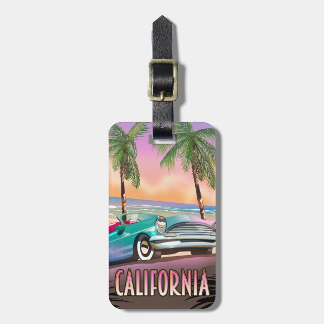 California Paradise Sunset Gepäckanhänger (Vorderseite vertikal)