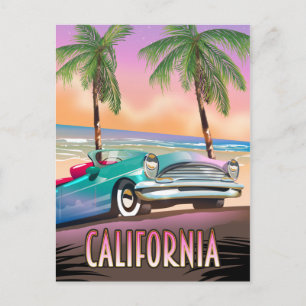 California Paradise Sunset Postkarte