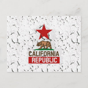 California Peeling Paint Decor Postkarte