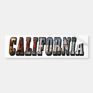 California Picture Text Autoaufkleber